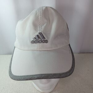 Adidas Climalite White Adjustable Hat Performance Baseball Cap Adult